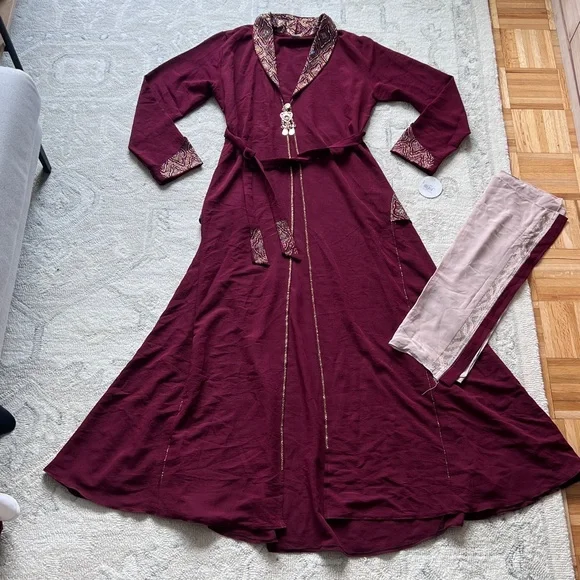 Burgundy Abaya long brand new size XL - Picture 7 of 7
